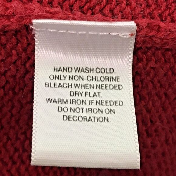 Classic Elements Christmas Snowman Sweater Women's XL Red Ramie Cotton Full Zip - Picture 9 of 12